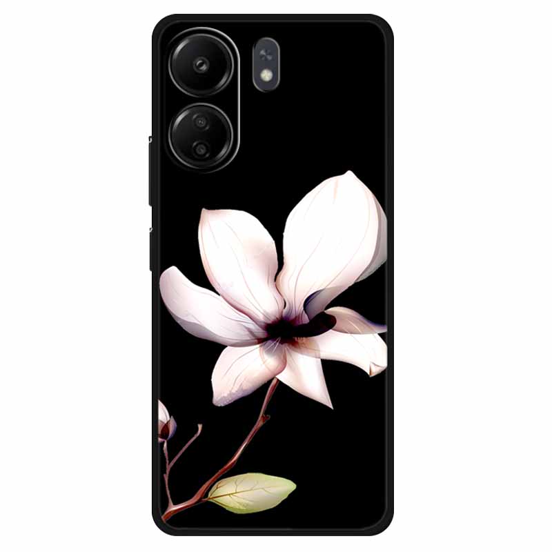 Funda For Xiaomi Poco C65 Case Soft Lion Wolf Black Shockproof Back Cover for Poco C65 C 65 Soft Case Poco C65 Cool Soft Bumper