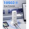 [2025 Upgraded] Power Strip Tower with Retractable Charging Cable, SUPERONE Surge Protector Tower with PD20W USB C and 12 AC Outlets, Flat Plug 6 FT