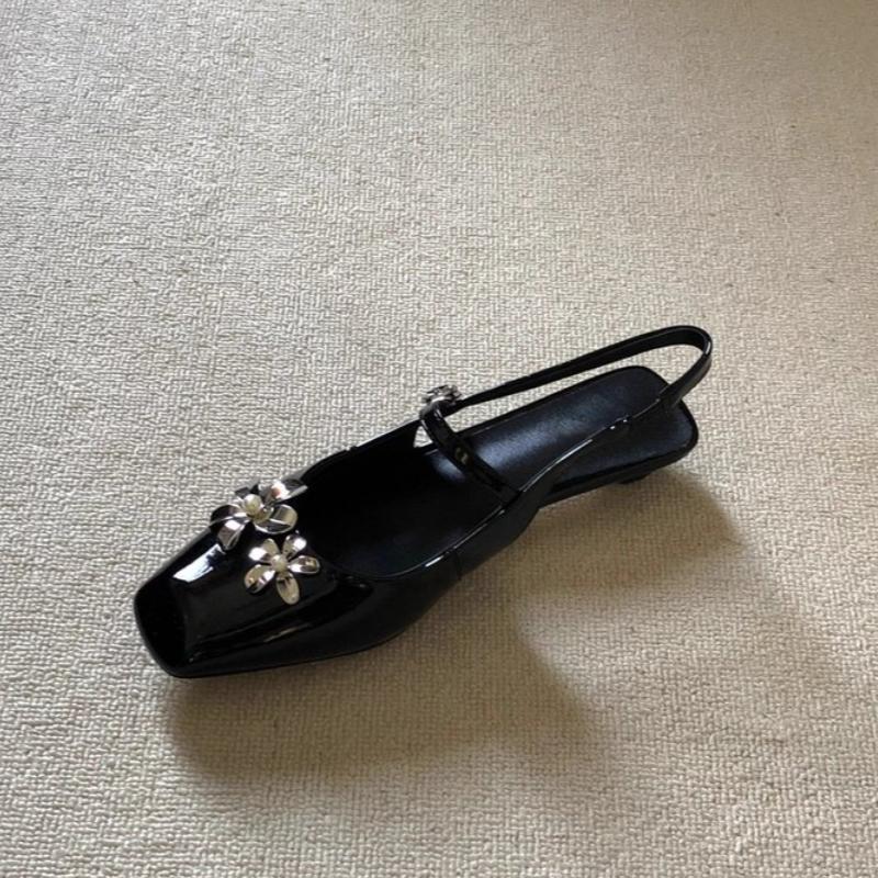 Flower Women Sandals Fashion Heeled Shoes Elegant Dress Woman Slippers 2025 New Designer Slides Sexy Luxury Zapatillas De Mujer