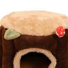 Yousheng Hamster Nest Lovely Appearance Stump Design Flannel Comfortable Squirrel Bed Hammock for Small Animals