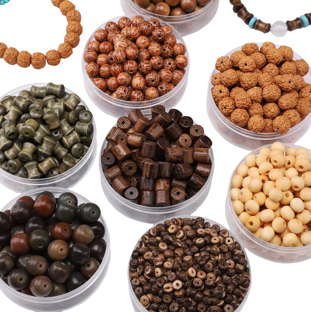 Wood Round Loose Beads For DIY Jewelry Making Bracelet Necklace