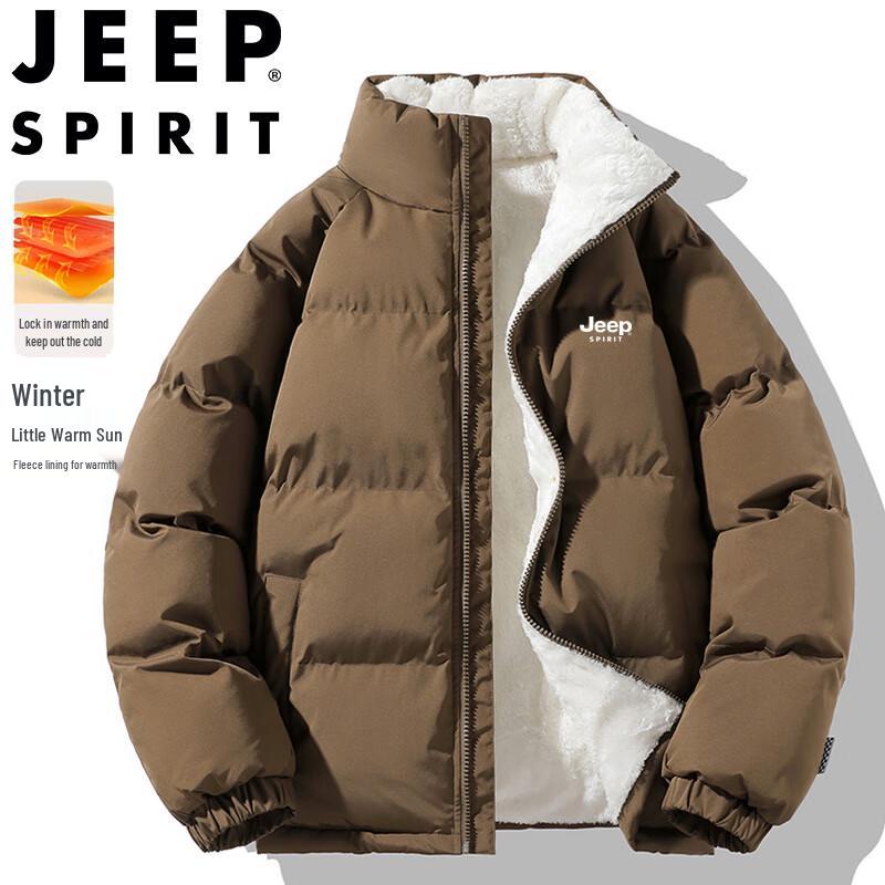 

JEEP SPIRIT Men s Winter Stand Collar Loose Fit Padded Jacket L