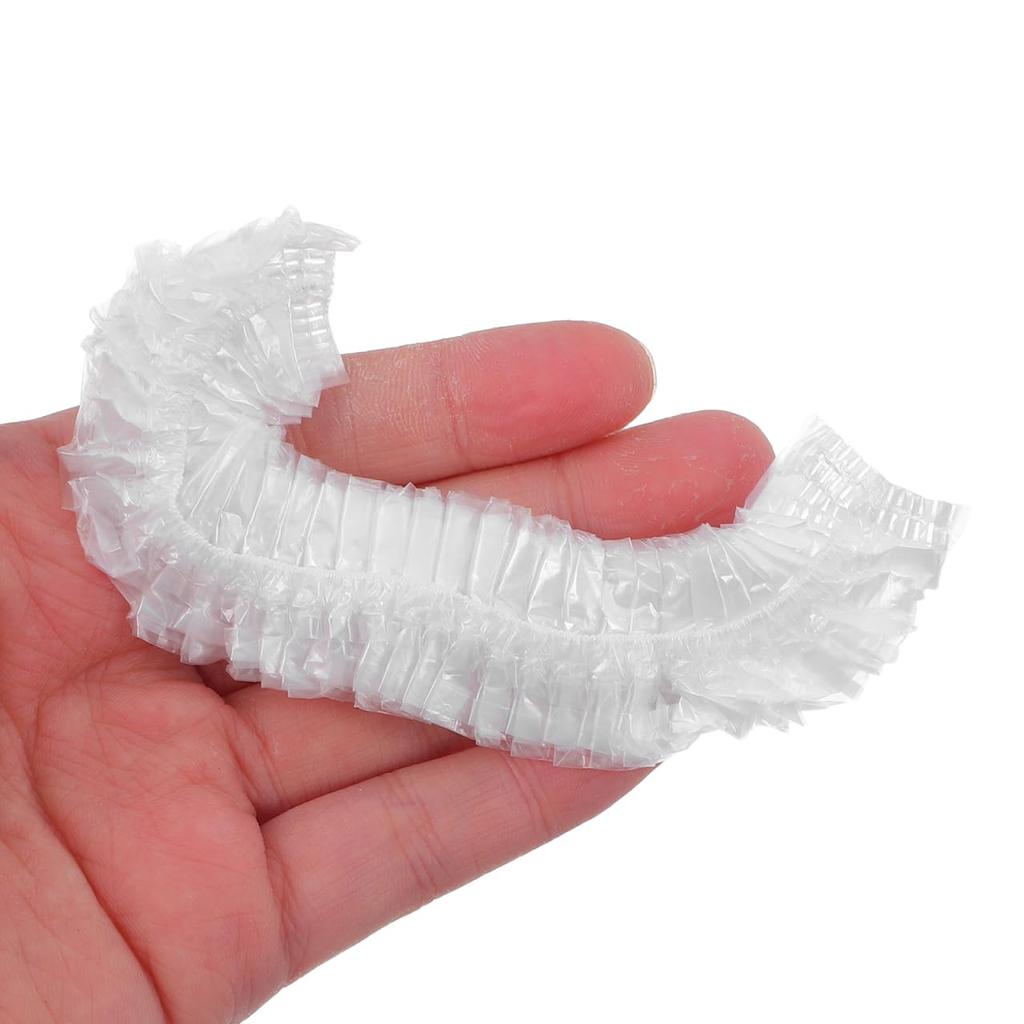 300 Pcs Disposable Shower Caps for Salons, Elastic Bowl Covers for Home, Hotel, Multi-use Liners, Clear