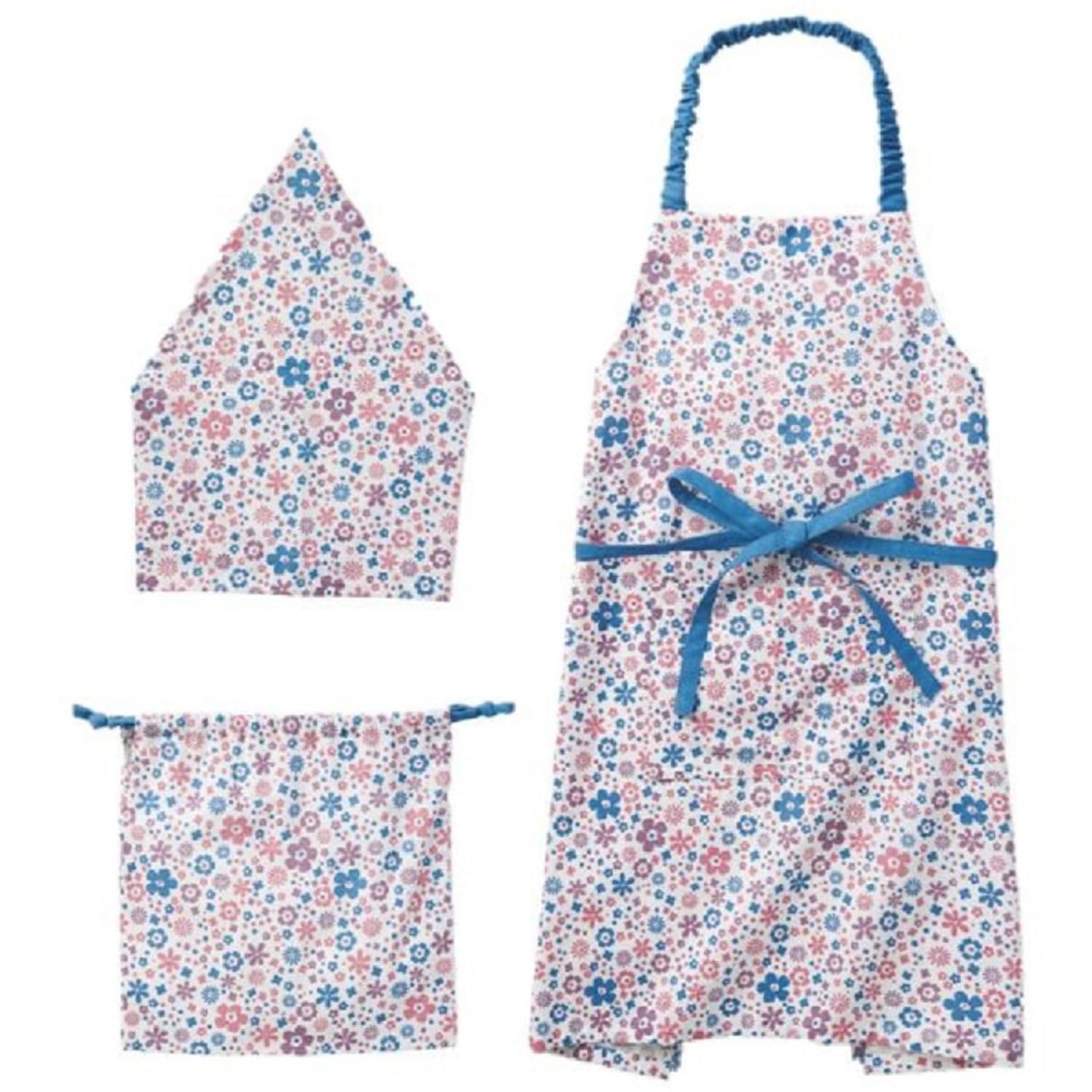

Apron for 5th and 6th Elementary Triangle Storage Home School Neckwear Floral [SSY] Children s Graders, School, Scarf, Bag, 3-Piece Set, Economics,