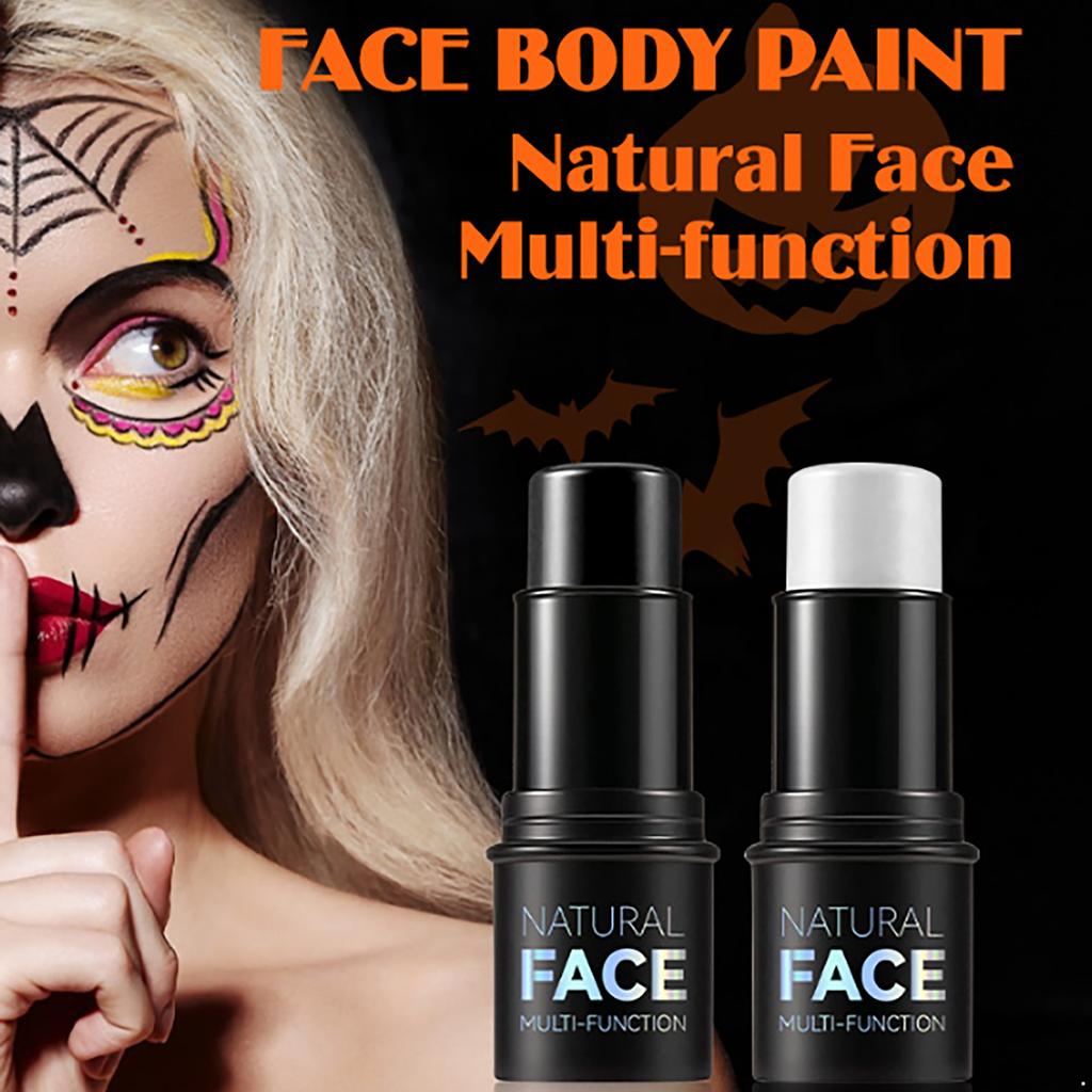 Single Black Matte Halloween Face and Body Paint Stick for Costume Party Makeup Long Lasting Safe Cream Makeup for Kids