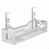 Under Desk Cable Tray No Drill Clamp on Easy Install Wire Storage Box for Office Black