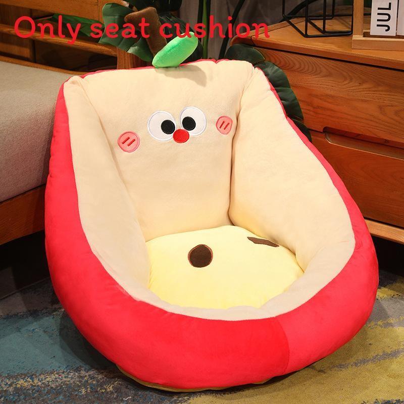 

Ленивая плюшевая мультяшная подушка для сиденья дивана в форме яблока и с точечным узором 50cm красный