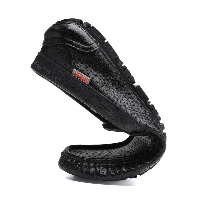 Genuine Leather Men Shoes Casual Luxury Brand Slip On Summer Designer Loafers Men Moccasins Breathable Italian Men Driving Shoes