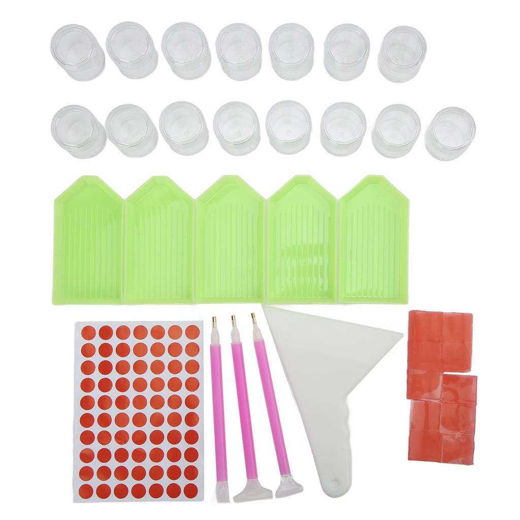 Rhinestone Painting Case 15 Grid Transparent Design Portable Practical Bead Storage Containers Art Supplies