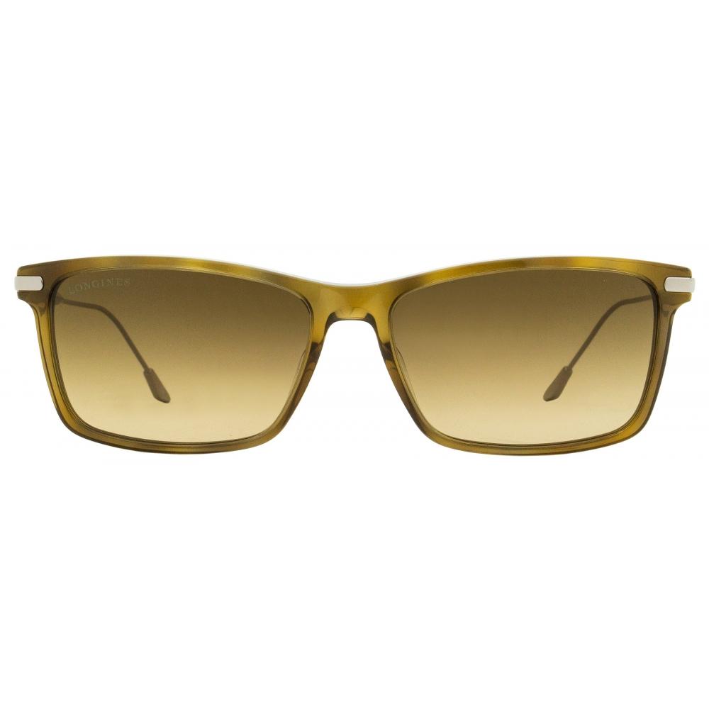 LongineS Men S Rectangular SunglaSSeS Lg0023 56f Brown Ruthenium 58mm 56f