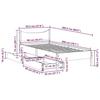 VidaXL Cadre de lit avec tiroirs blanc 90x200 cm bois de pin massif, sommier, cadre de lit simple, cadre de lit en bois 3301915