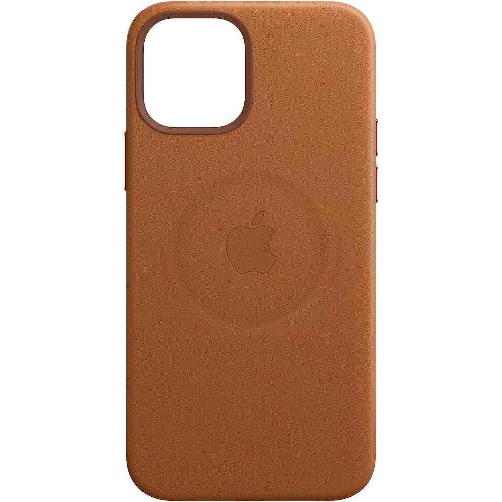 Official Apple iPhone 12 Pro Max Case Leather MagSafe Saddle Brown
