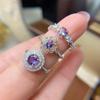 Tanzanite S925 Sterling Silver Open Band Ring - Simple Daily Wear Design for Women
