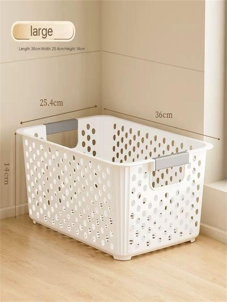 Household Miscellaneous Storage Basket Snack Toy Storage Box Plastic Shelf Dormitory Kitchen Tabletop Minimalist Storage Box
