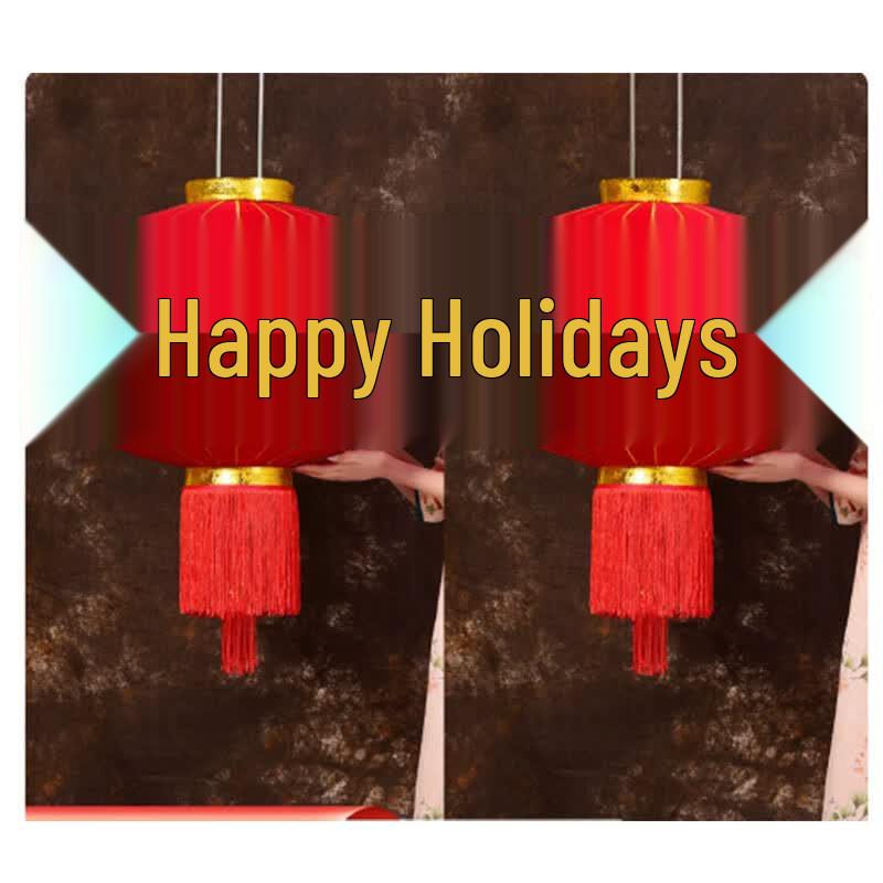 ZTP Festive Large Red Tassel Lantern