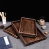 Rectangular Charcoal Tea Set Tray Wooden Wood Storage Tray Decorate Tray Display Plate  Tea Fruit