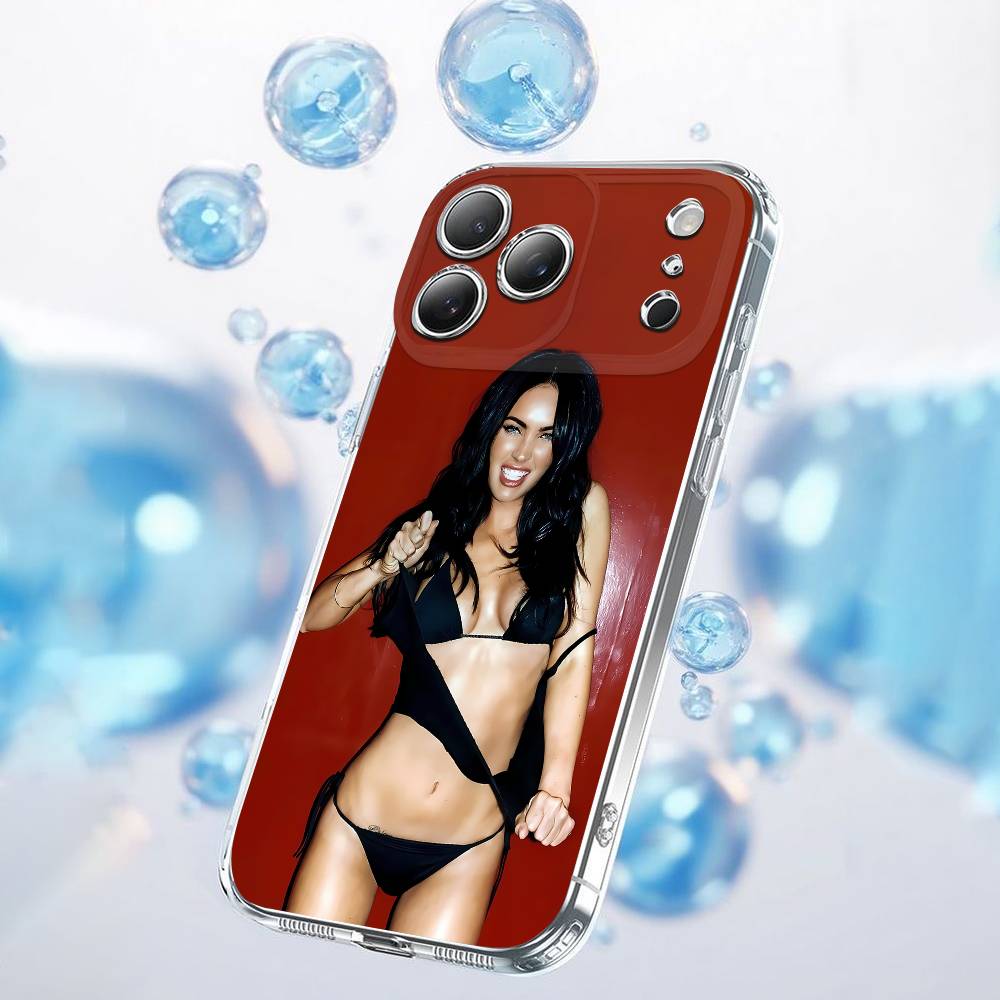 M-Megan Fox Phone Case For iPhone 12,16,11,14,13,17,15 Plus,Pro,Max,Plus,E,Air,Mini Transparent Cover