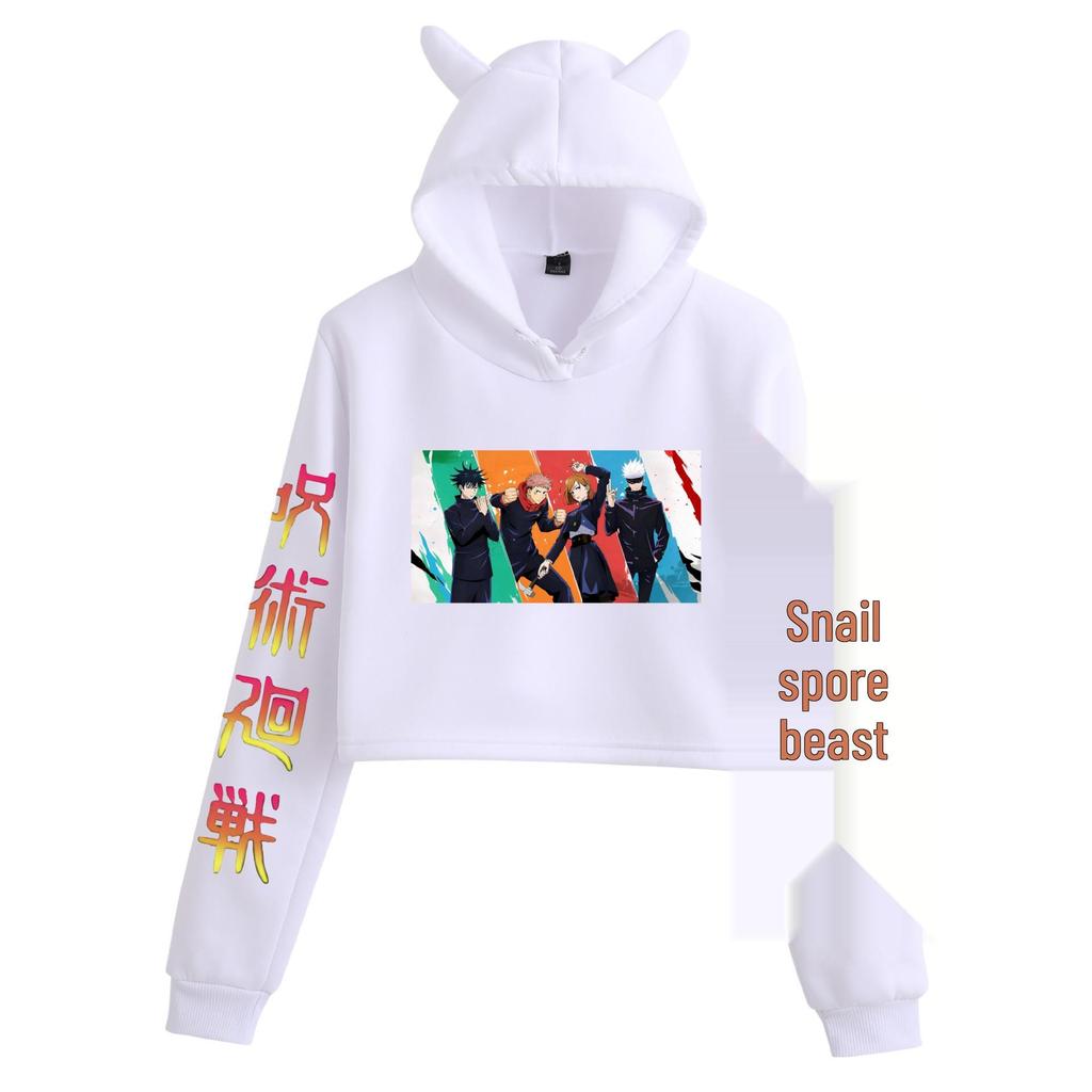 Jujutsu Kaisen Women's Cat Ear Hoodie - Casual and Trendy
