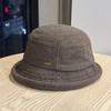 Curled Fisherman Hat Children Autumn and Winter Fashion Casual Washbasin Hat Solid Color Simple Warm Bucket Hat