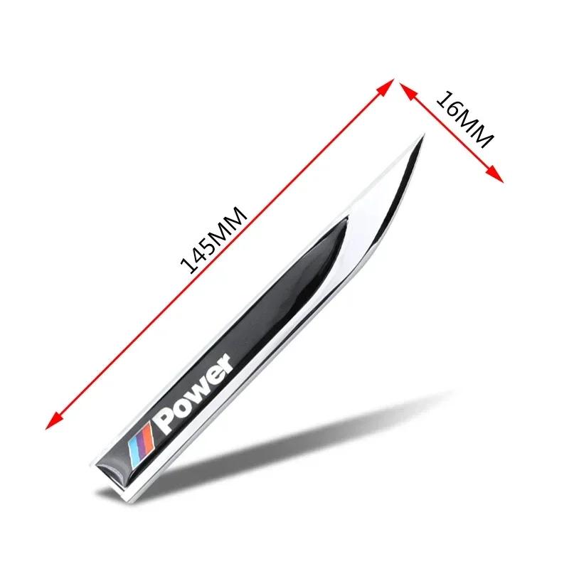 Pour BMW M 2pcs Mode Style de Voiture Acier Inoxydable Lame de Voiture Autocollant Imperméable pour Carrosserie de Voiture Pour Bmw x1 x3 x5 x6 f10 f20 f30 e36 e39