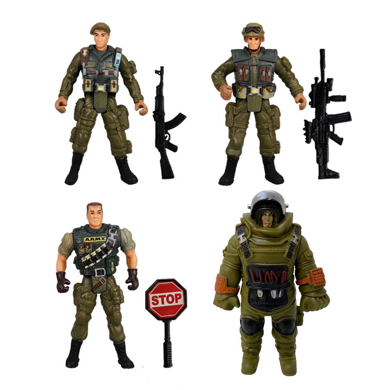 4inch Army Men Special Forces Soldiers Fireman Action Figures Playset Military Modle Toys For Kid Boy Christmas Lovely Gifts