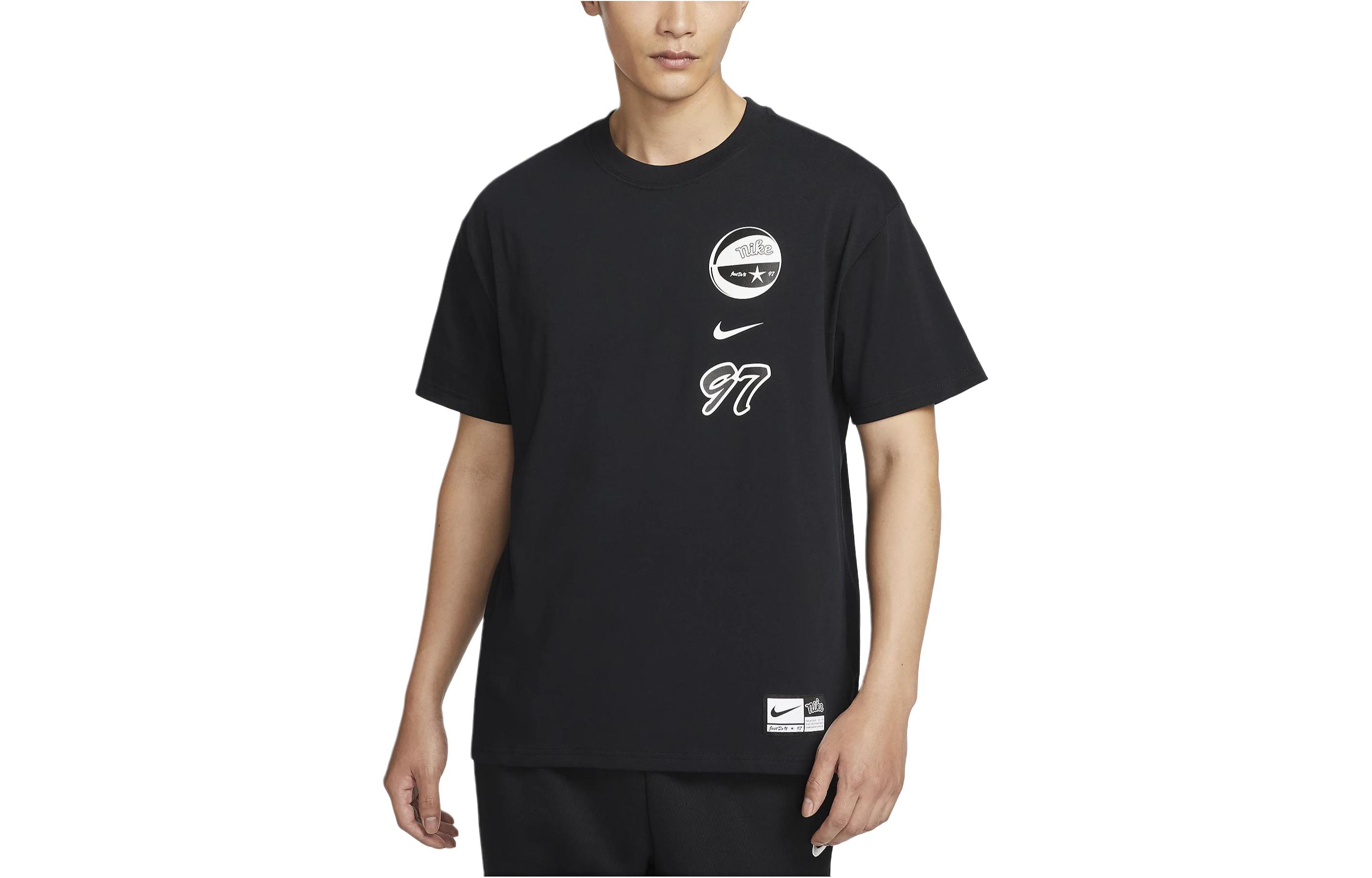 

Nike T Shirts Men s Black Crew Neck Moderate Straight Fit FV8395-010 M