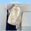 Backpack Solid Color School Bag Junior High College Students Unisex Design Gift