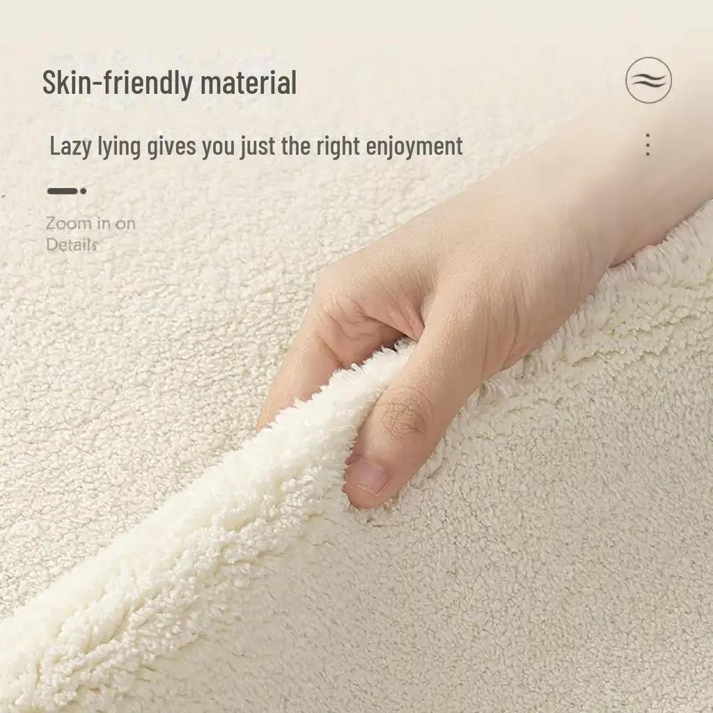 Nordic Light Luxury Imitation Cashmere Living Room Carpet | Non-Slip Floor Mat