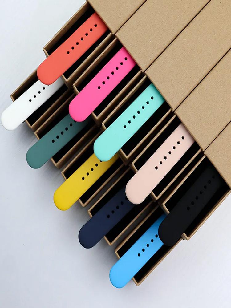 For Apple Watch ultra 2 band 49mm 46mm 44mm 40mm 45mm 41mm 42mm Silicone bracelet correa iWatch series se 9 8 7 6 3 10 11 straps