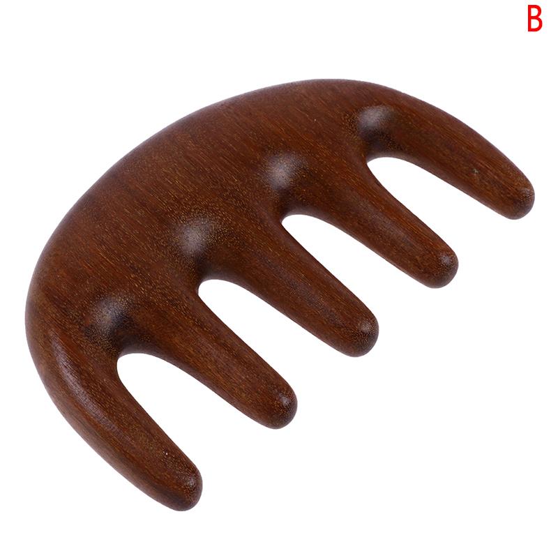 1Pc Sandalwood Eye Nose Meridian Massager Body Facial Massage Comb Wooden Handle Sandalwood Acupuncture Point Massager
