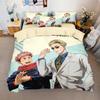 Conjuntos de Capa de Edredom Famosos de Anime do Japão, Conjunto de Roupa de Cama Jujutsu Kaisen, Conjunto de Roupa de Cama Satoru Gojo para Adolescentes Meninos Adultos