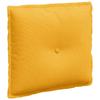 Back Cushion Light Yellow 50 X 45 Cm Corduroy Fabric