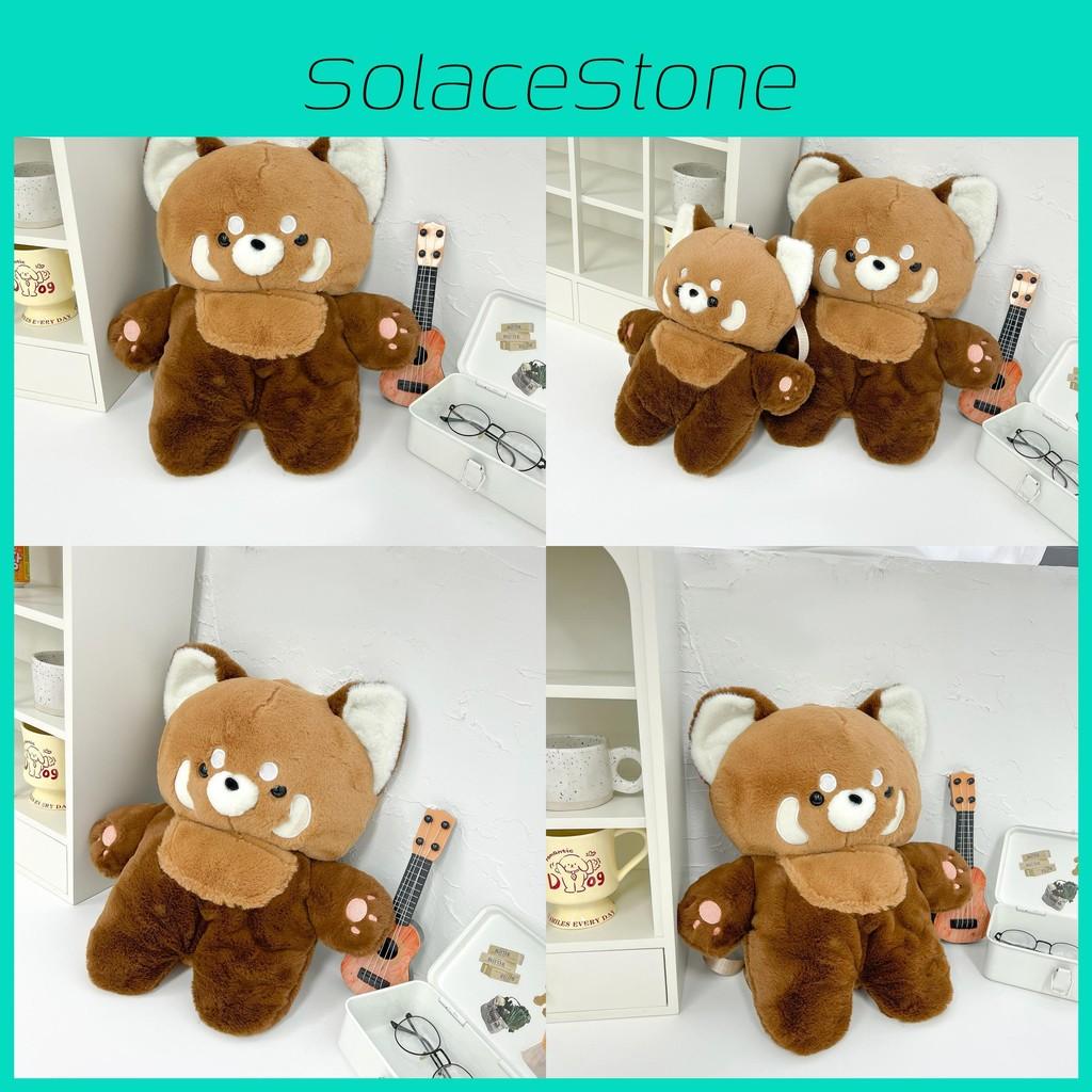 Plush Cartoon Raccoon Doll Backpack Outdoor Shoulder Bag Children Festival Gift