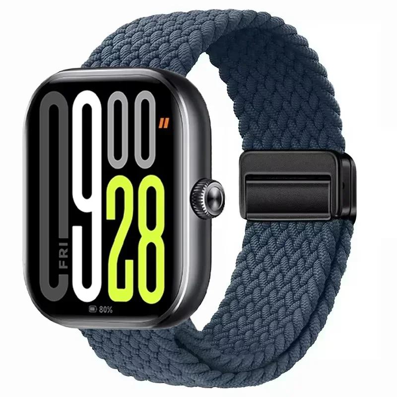 Magnetic Loop for Xiaomi Redmi Watch 4 5 Strap Adjustable Braided Sport Nylon Replacement bracelet for Miband 8 pro/9 pro band