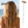 Coastal Style Hair Pins Beach Mermaid Clip Starfish Shell Bead Chain for Women Ocean Themed Accessories Boho Summer Vacation Styling Tool