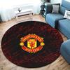 Manchester United F Round Area Rug,Carpet Rug for Living Room Bedroom Sofa Playroom Decor,Non-slip Floor Mat