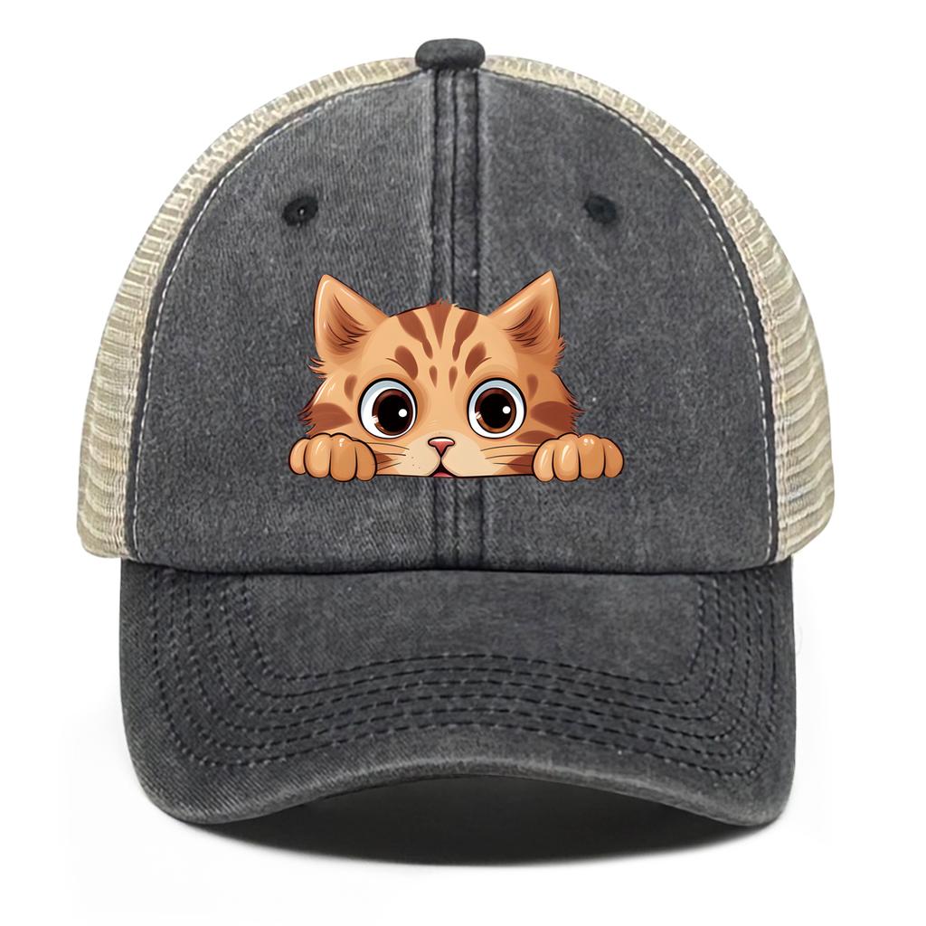 Lovely Cat Snapback Baseball Hat Cute Animals Hats For Woman Breathable Unisex Adjustable Baseball Cap Perfect For Street Style
