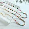 Collar de Cuentas de Piedra Natural de Siete Colores Minimalista Bohemio para Mujer