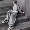 Autunno Primavera Adolescente Bambini Ragazza Bambini Set Crop Top Giacca Tuta Felpa + Pantaloni a Gamba Larga 5 6 7 8 9 10 11 12 Anni