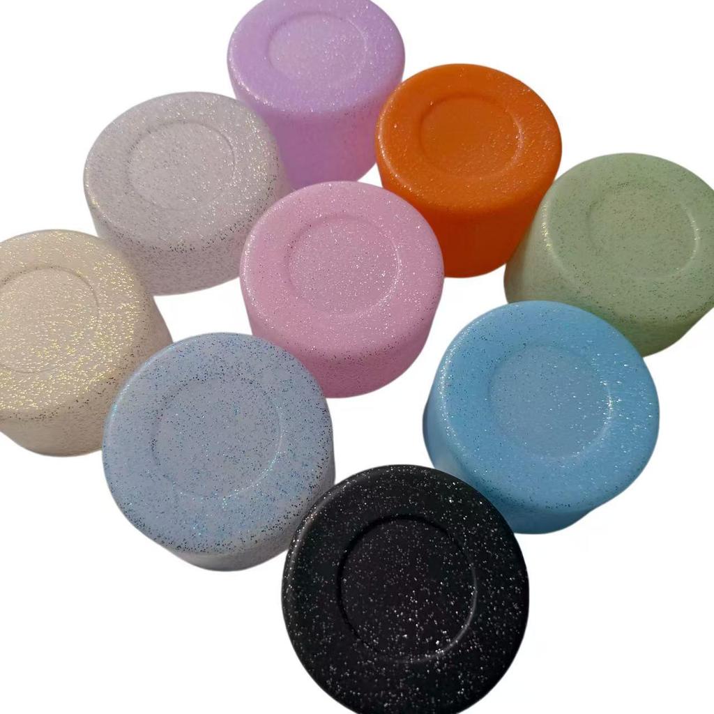 Silicone Glitter Cup Sleeve: 7.5" Non-Slip, Heat-Resistant Cover for Water Cups