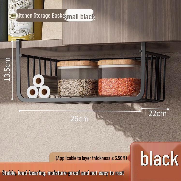 

Under-Table Storage Shelf: Dormitory Hanging Basket and Layered Partition Desk Organizer