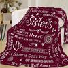 Heartfelt Message Sisterhood Gift Decorative Throw Blanket for Sofa, Bed, Living Room, and Home Decor Styling