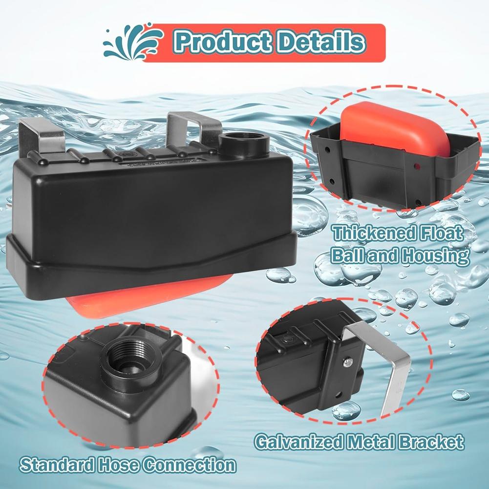 Automatische Wasserzuleitung mit Schwimmerventil - Passt auf Standard 3/4" Schlauch für Vieh, Rinder, Pferde