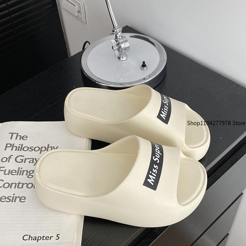 Fashion 7.5cm Fashion Summer Eva Slippers Summer Women Thick Soles Non-slip Home Indoor Outdoor Couple Slippers Bath Flip Flops