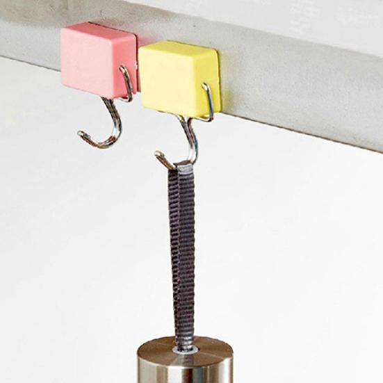 Self Adhesive Magnetic Hook Hanger Bag Keys Bathroom Kitchen Holder for Fridges