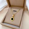 Ring Roman Zircon Temperament Personality Minimalist Furnace Real Gold Female Collarbone Necklace