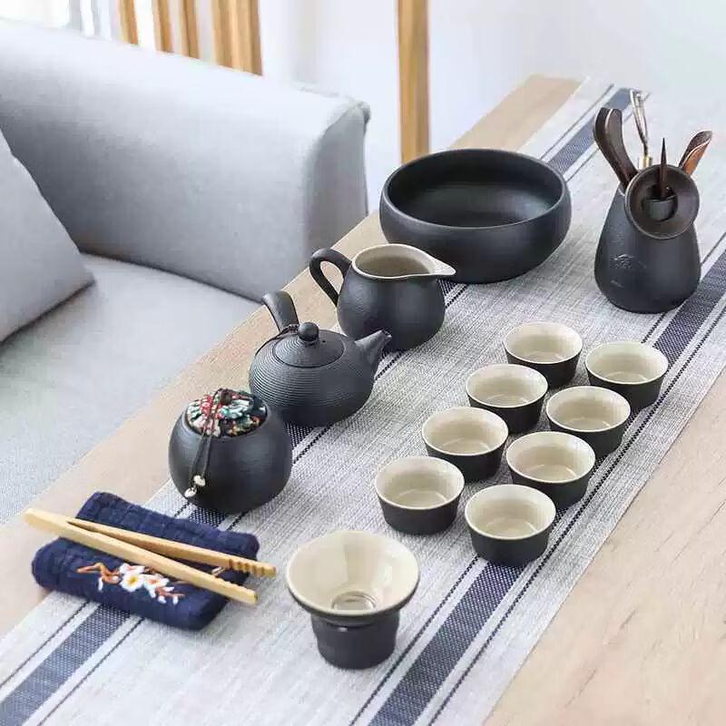 Qiányù Frosted Ceramic Kung Fu Tea Set