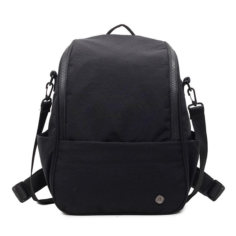 

Легкий и складной рюкзак на два плеча, Повседневный для улицы, Водонепроницаемый рюкзак большой вместимости, Универсальный дорожный школьный рюкзак One Size чёрный