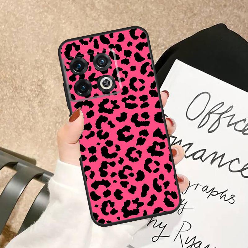Black and White Leopard Texture Case For OnePlus 15 15R 13R 13 13T 12 12R 11 10 Pro 10T 8T Nord 5 CE 3 2 4 Lite N20 N30 Cover