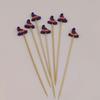 100Pcs Bat Spiders Pumpkin Toothpicks Wood Appetizer Skewers Sticks Food Pick for Halloween Holiday Party Food Fruit
